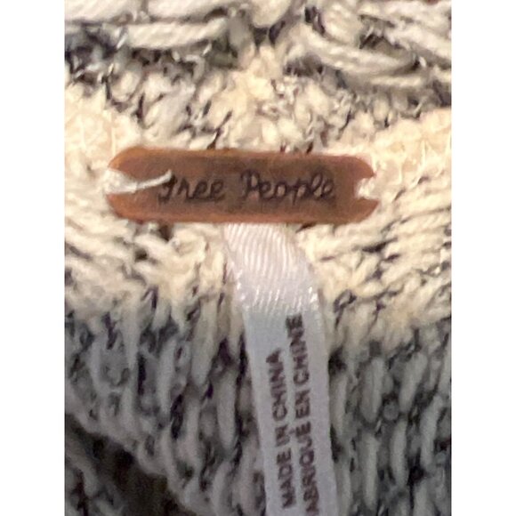 Free people cream gray‎ motions knit cardigan sweater boho XS classic $98 - Picture 4 of 8